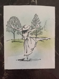 Background scene for Shadow box card