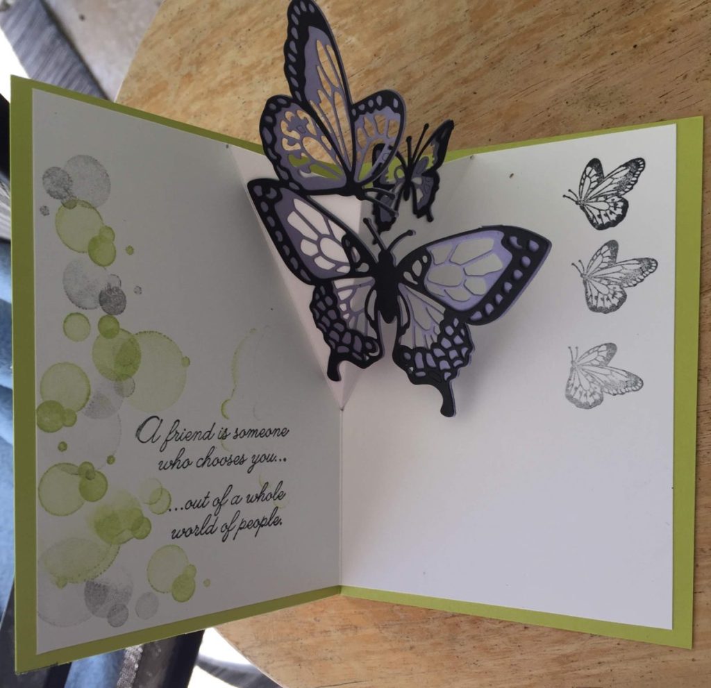 Pop up butterfly card