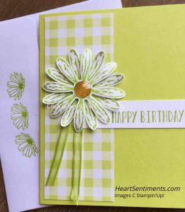Birthday Daisy card using Gingham Gala paper