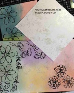 Shimmer frost and sponge white card stock