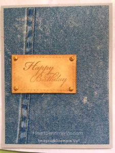 Denim Birthday card