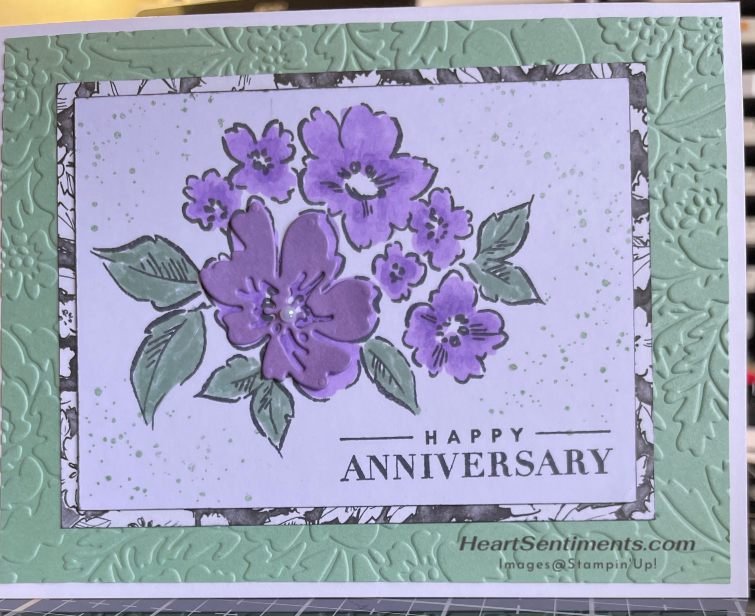 Hand-penned card colored with alcohol base markers