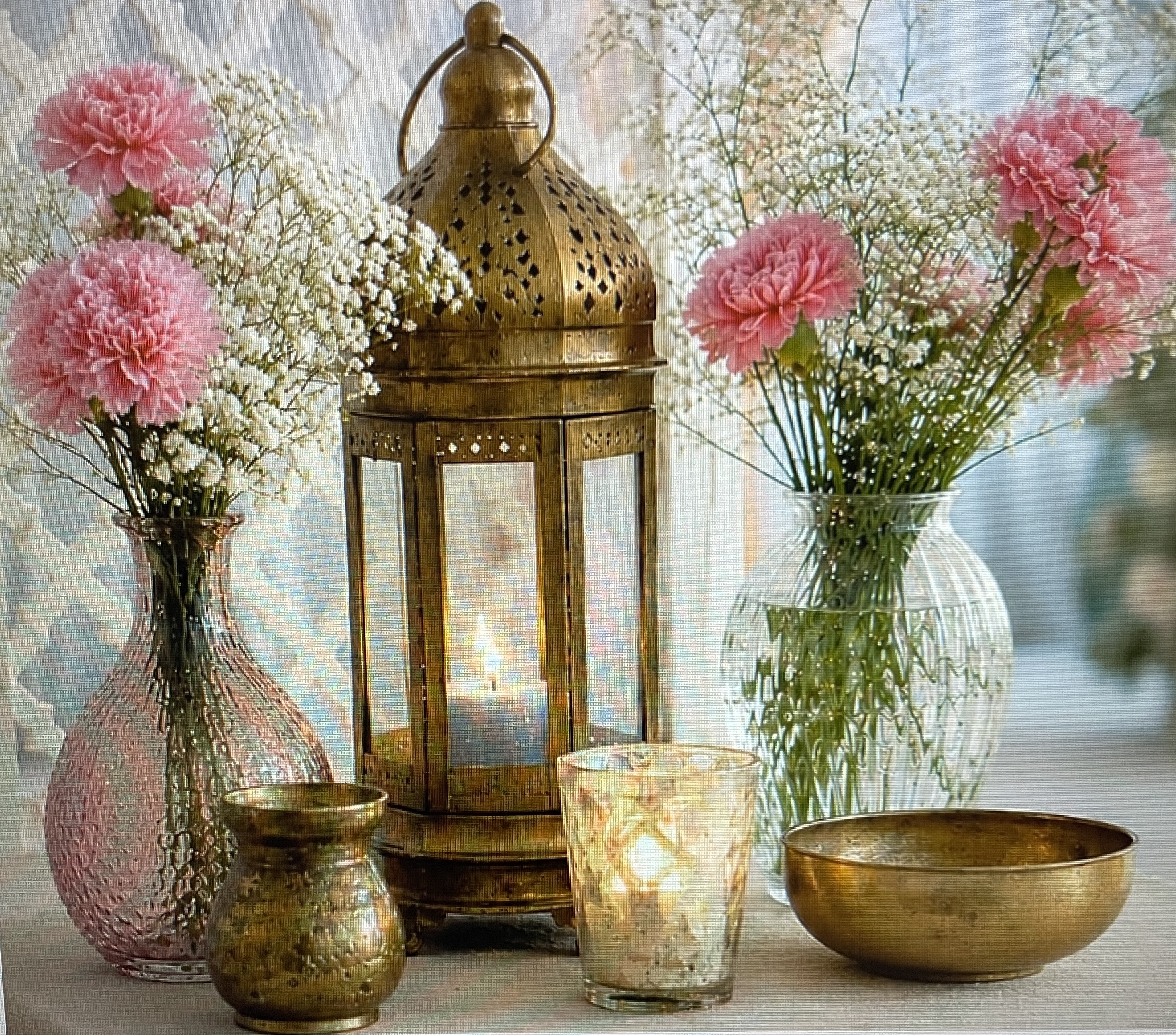 a photograph of home decor with florals